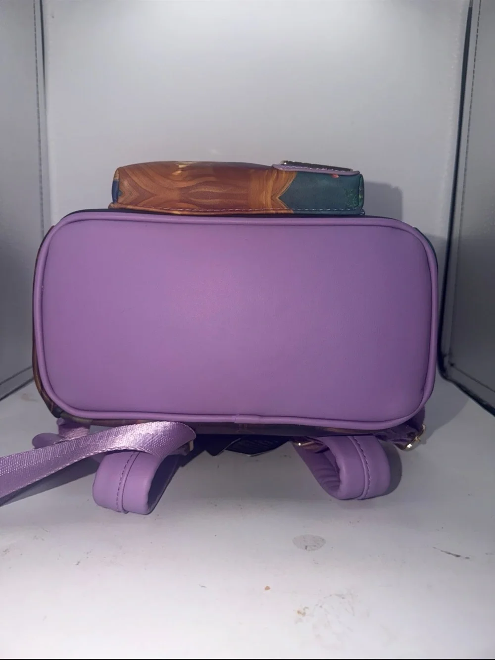 Loungefly Tangled Rapunzel Movie Scenes mini backpack w/ charm